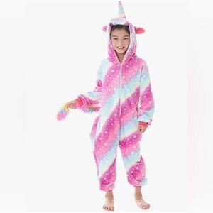 Unicorn Onesies Unisex One Piece Jumpsuit Cosplay Costume for girls 9-10Y